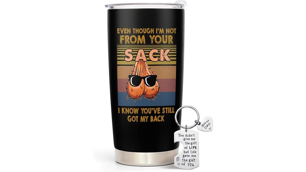 funny tumbler and keychain