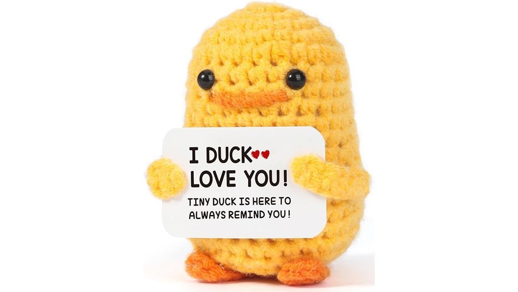 funny valentine s crochet duck