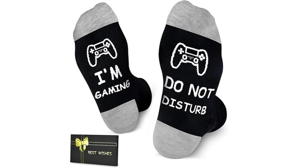 gaming socks with humor