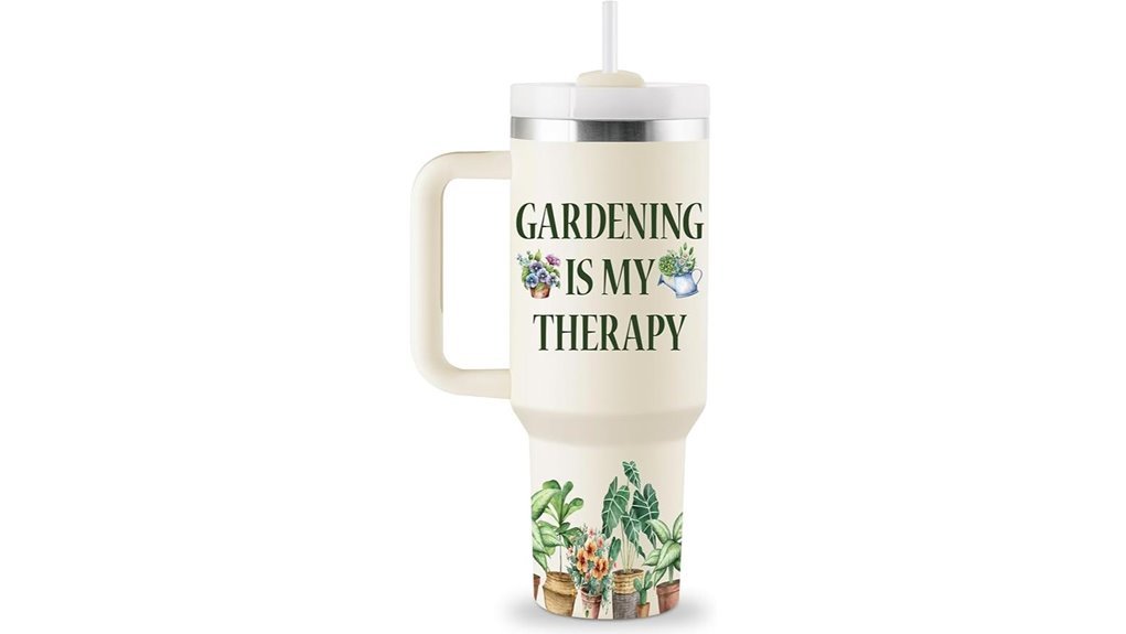 gardening themed insulated tumbler