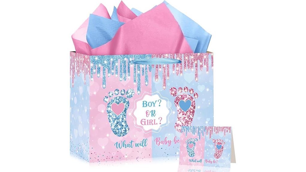 gender reveal gift wrapping