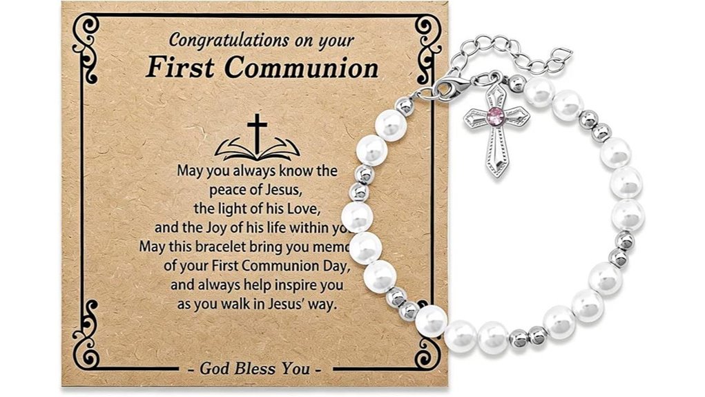 girls first communion bracelet