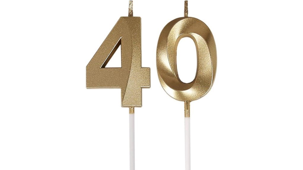 gold birthday cake topper