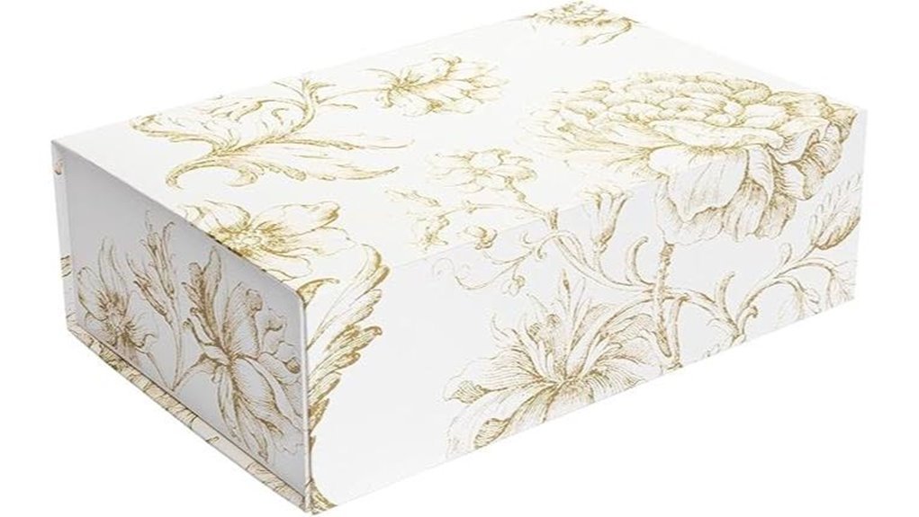 gold floral luxury keepsake box