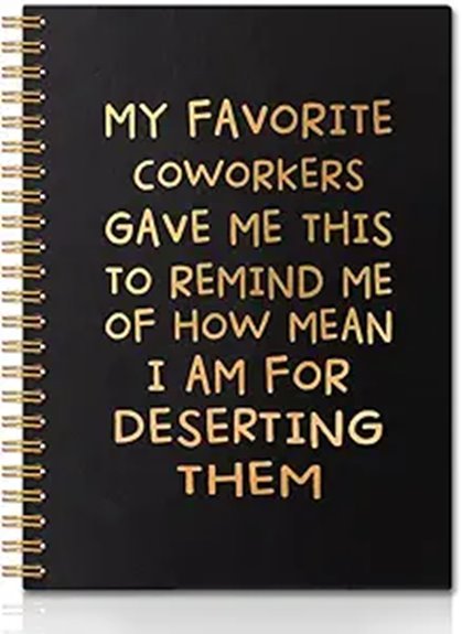 gold spiral notebook gift