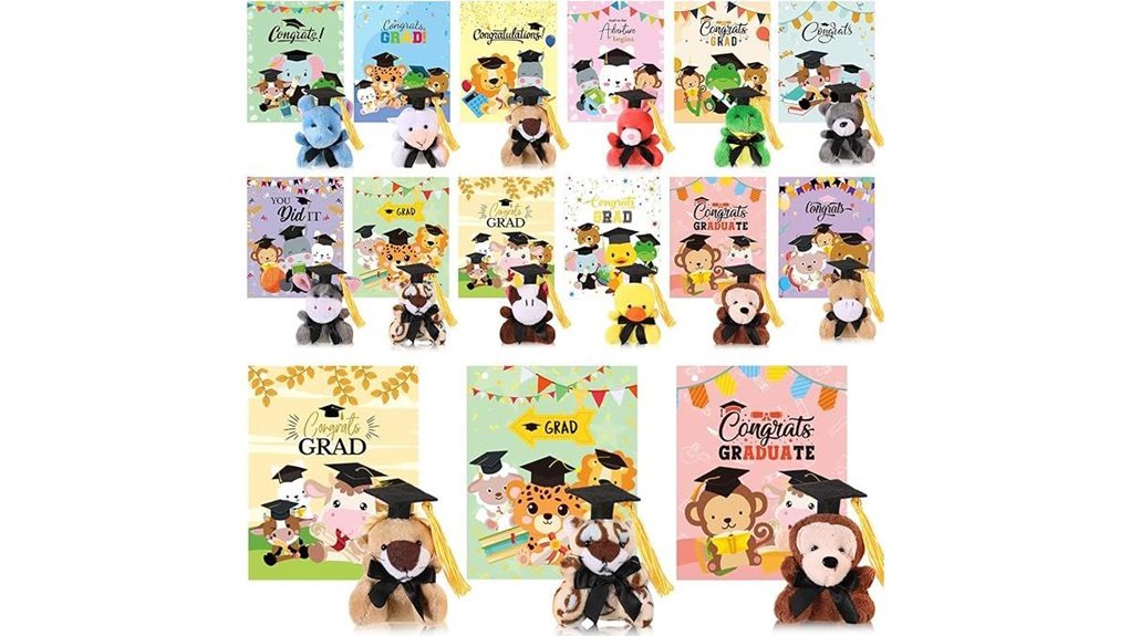graduation mini stuffed animal keychains