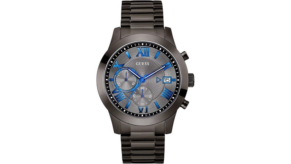 gunmetal stainless chronograph watch