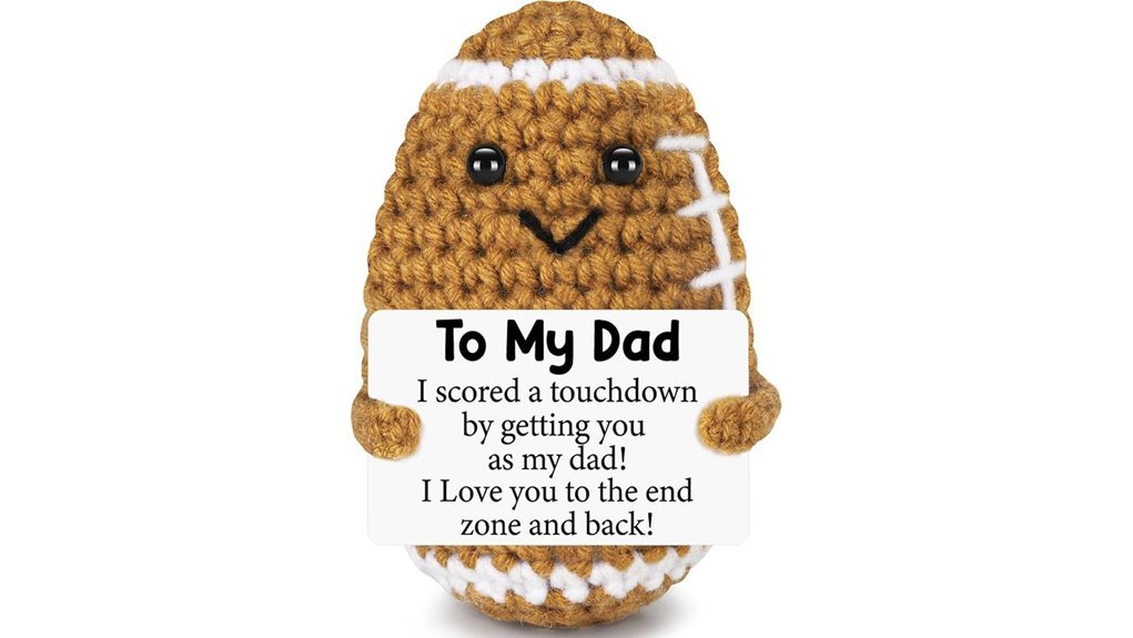 handmade crochet football dad