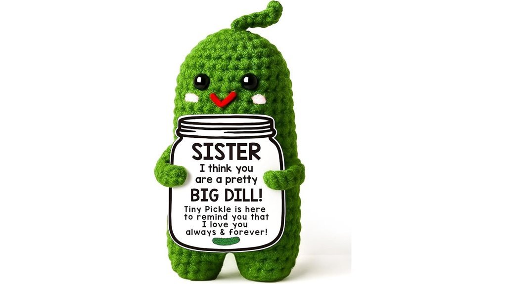 handmade crochet pickle gift