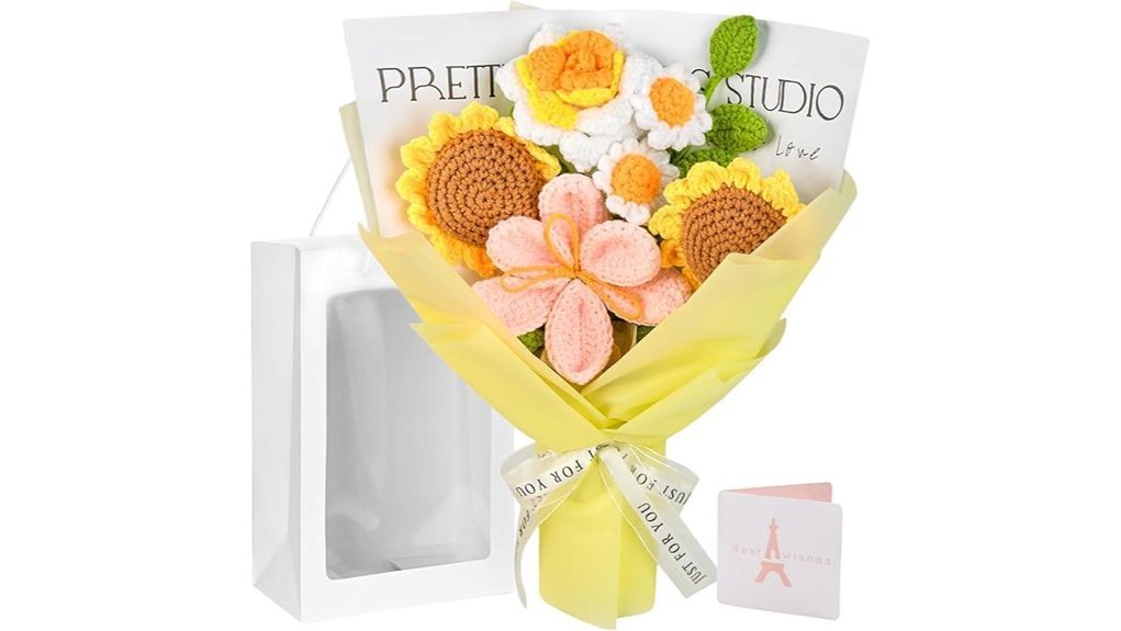 handmade yellow sunflower bouquet