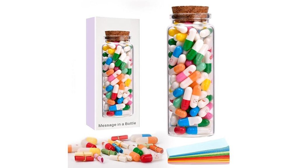 handwritten message in bottle notes