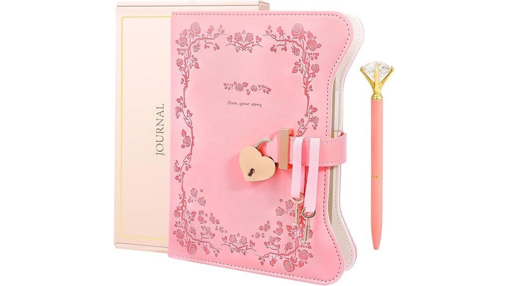 heart lock diary set