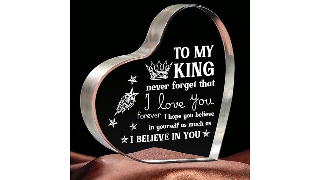 heart shaped acrylic gift