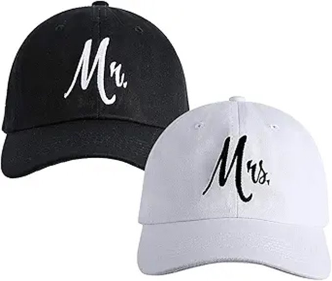 his and hers baseball caps