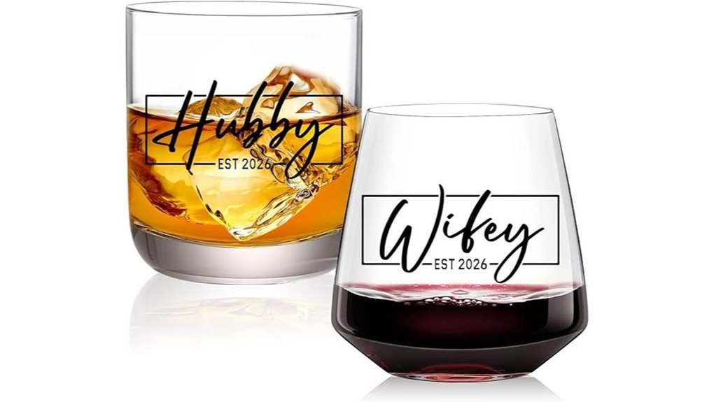 his and hers wine glasses