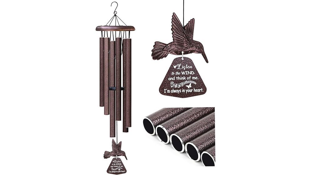 hummingbird memorial wind chimes