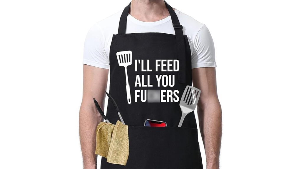 humorous cooking apron design