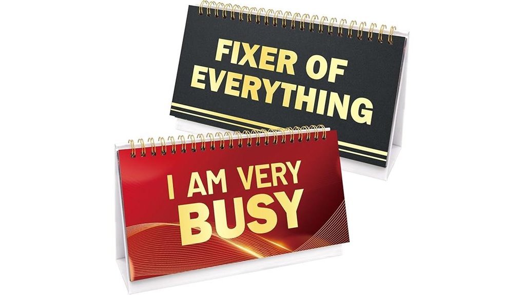 humorous desk signage