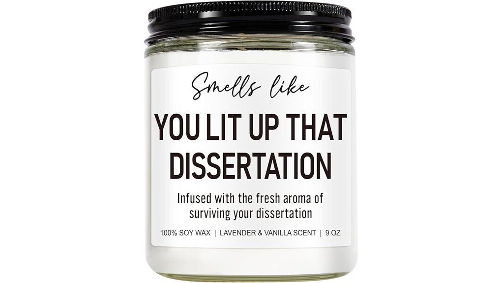 humorous doctorate graduation candle