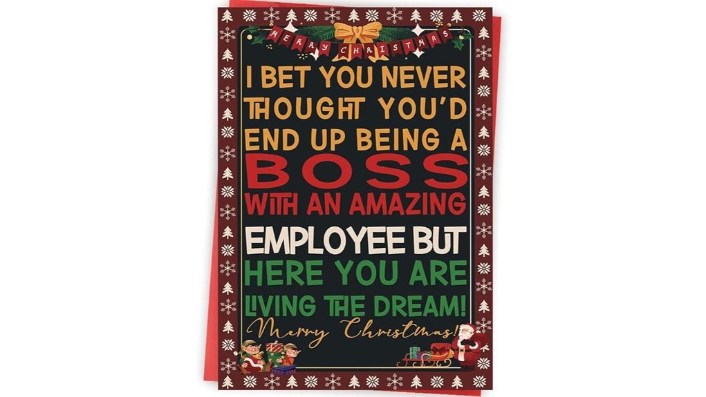 humorous holiday boss card