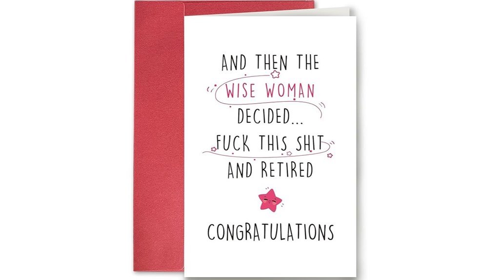 humorous retirement card