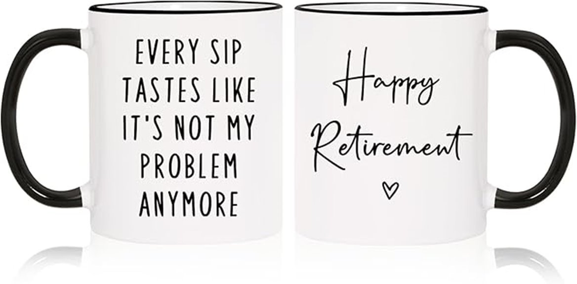 humorous retirement mug