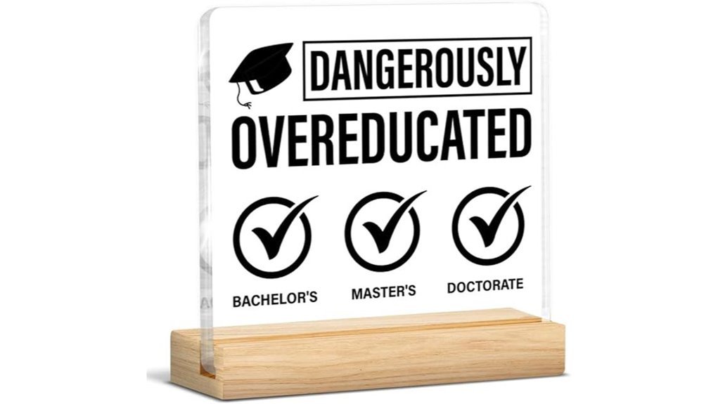 humorous scholarly workspace decor