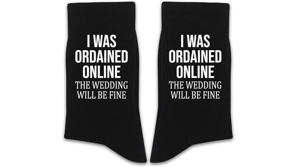 humorous wedding officiant socks