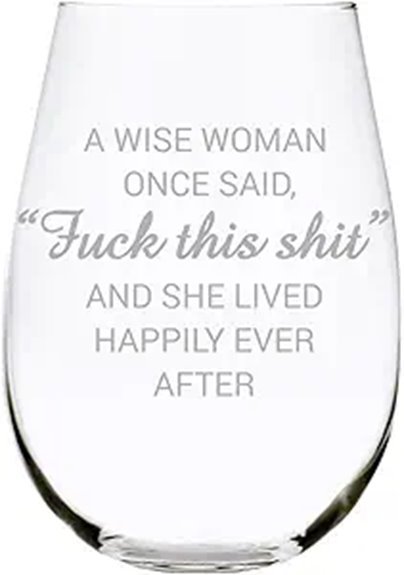humorous women s wine glass