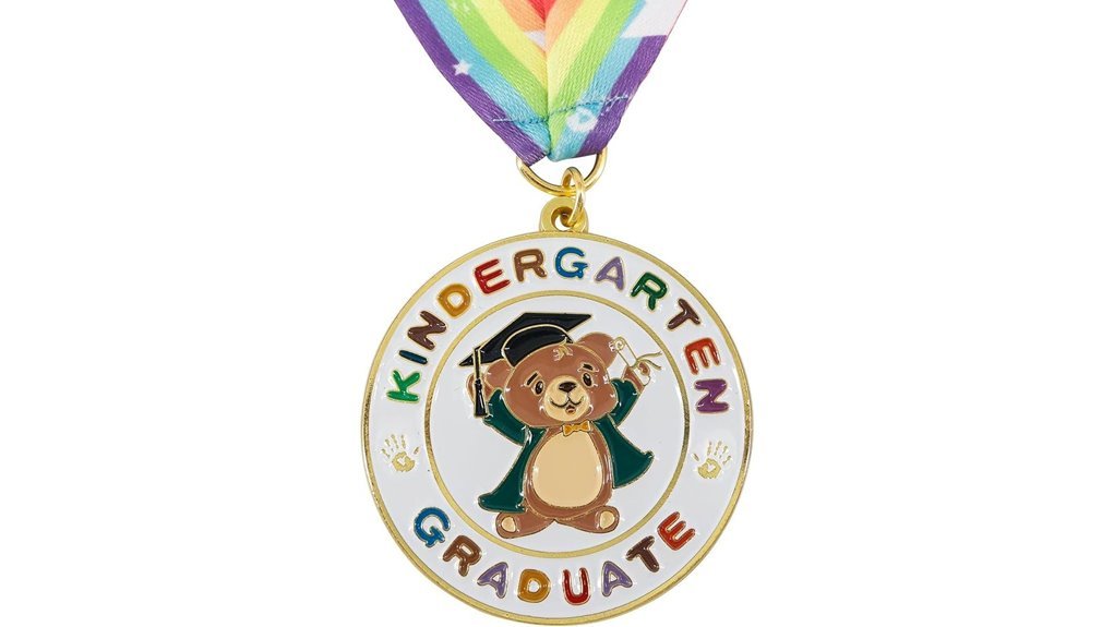 kindergarten graduate rainbow medal
