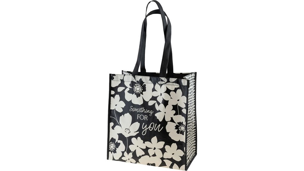 large floral reusable tote