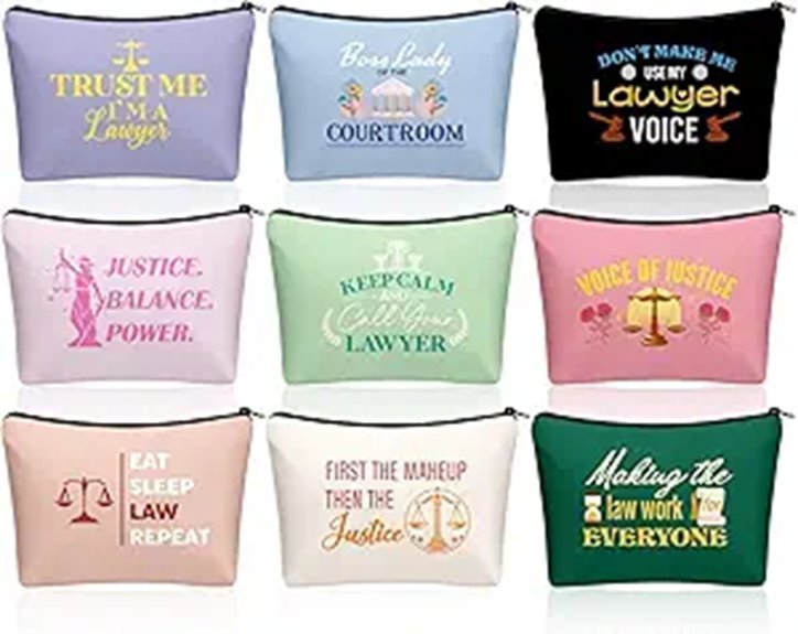 lawyer themed cosmetic bag set