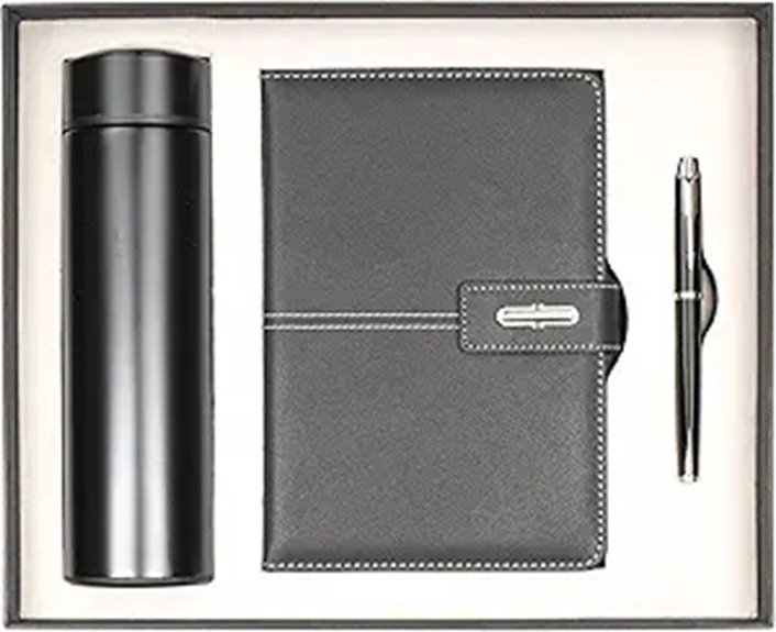 leather notebook gift set