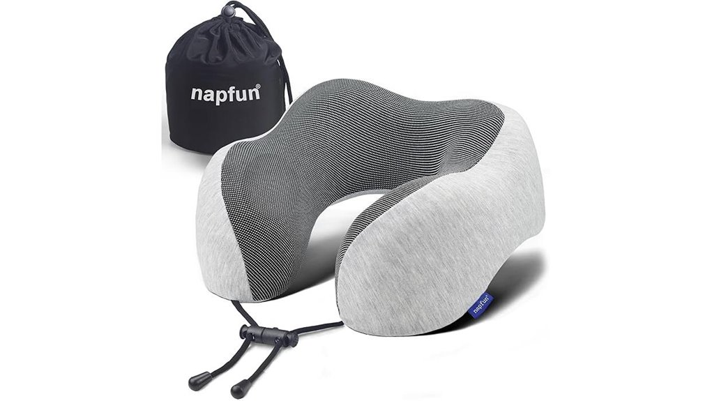 light grey napfun memory travel neck