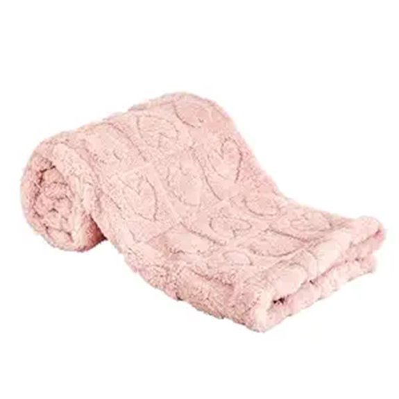 light pink checkered blanket