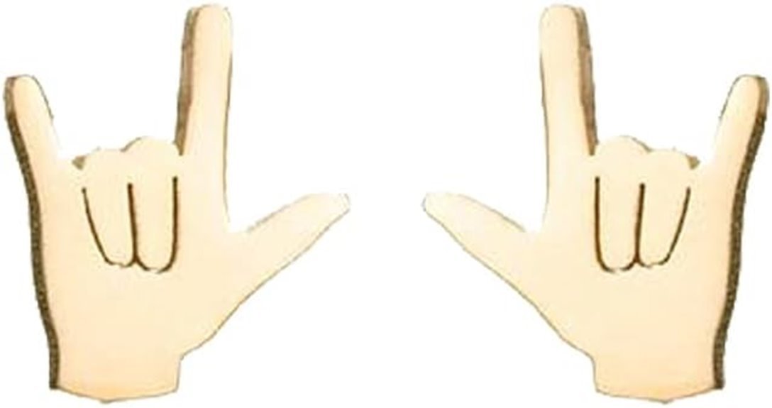 love sign language earrings