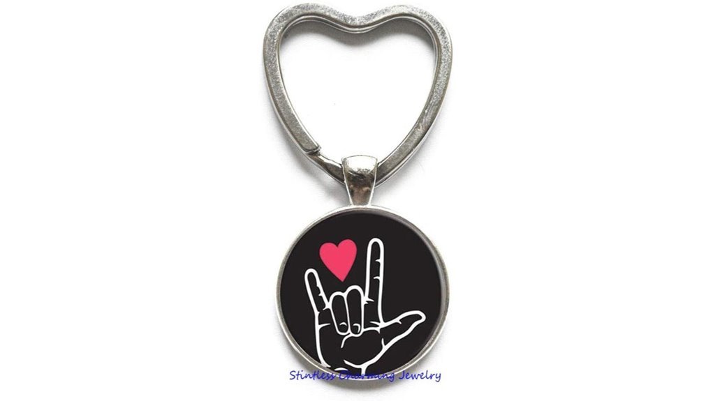 love sign language keychain