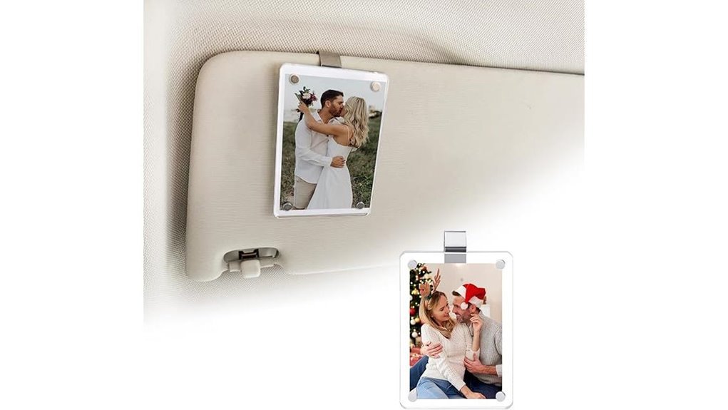 magnetic car visor photo frame