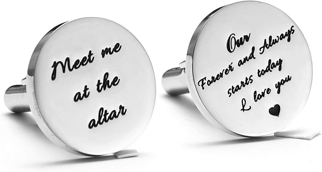 melix stainless steel wedding cufflinks