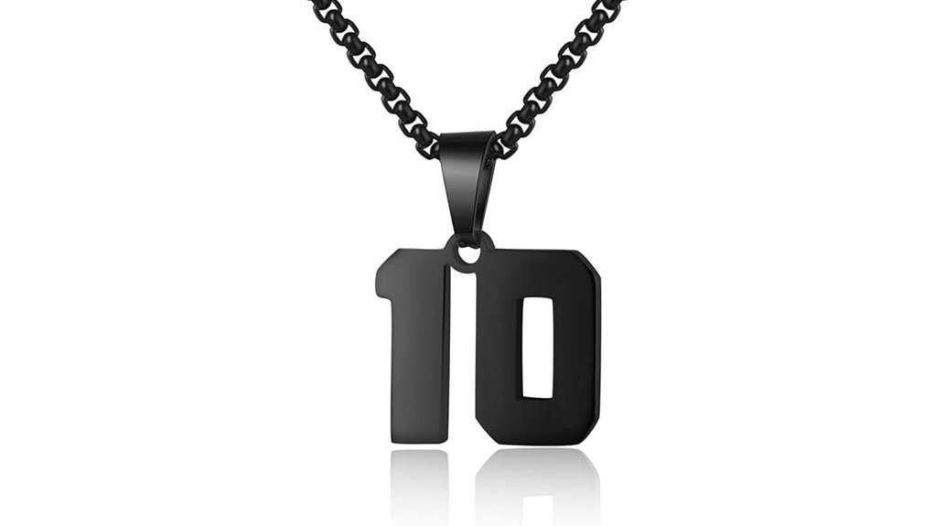 men s custom number necklace