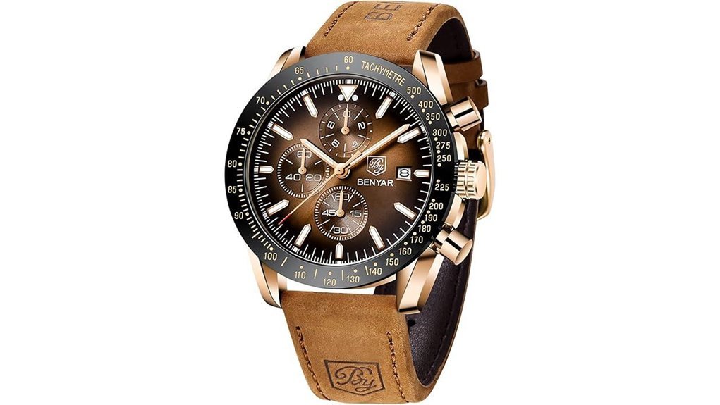 men s quartz chronograph watch