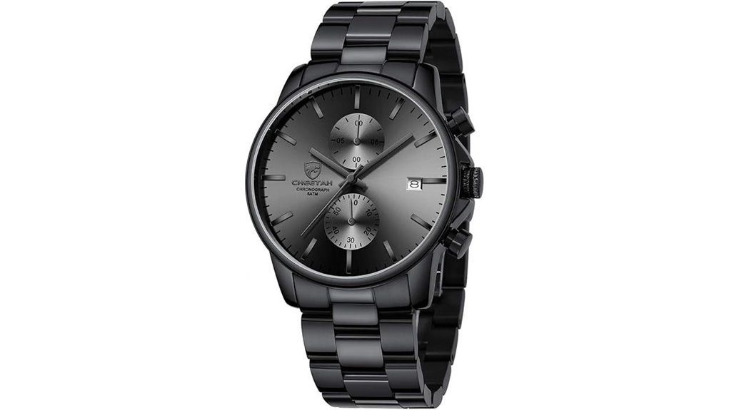 men s stainless steel chronograph