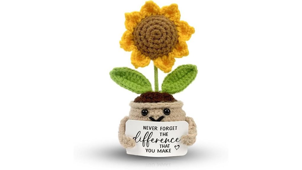 mini crochet sunflower gift