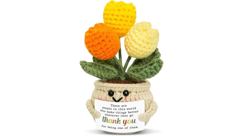 mini crochet tulip gift