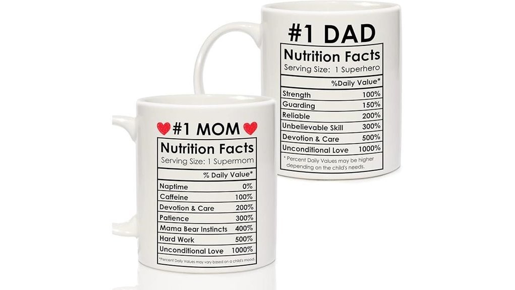 mom dad coffee mug set