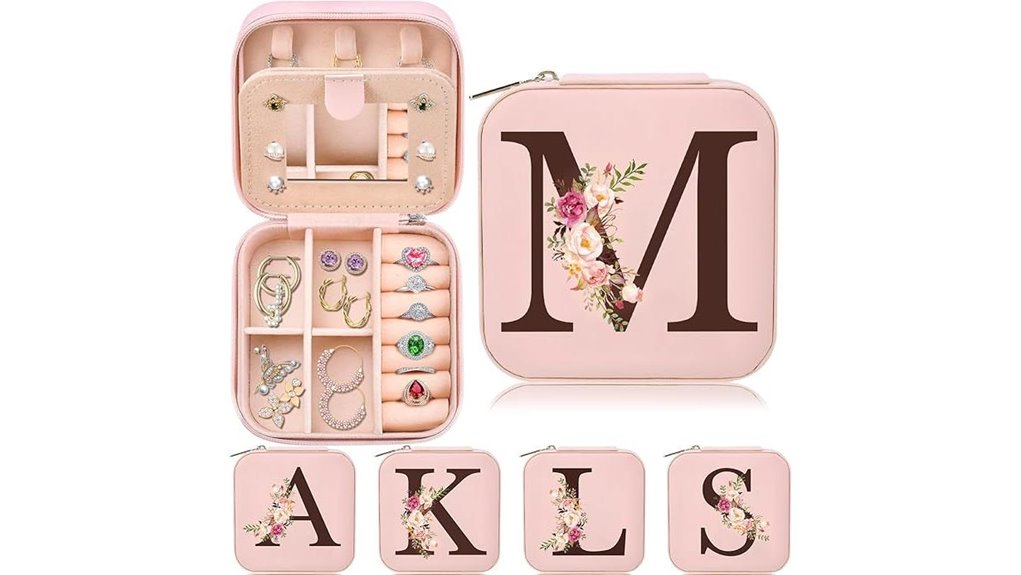 monogrammed travel jewelry organizer