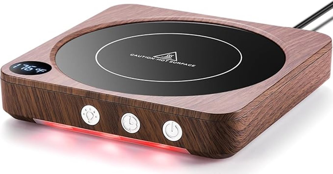 mug warmer with display