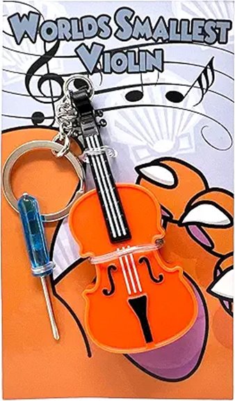munnygrubbers mini violin keychain