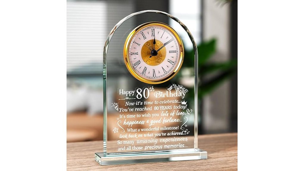 ornamental 80th birthday clock
