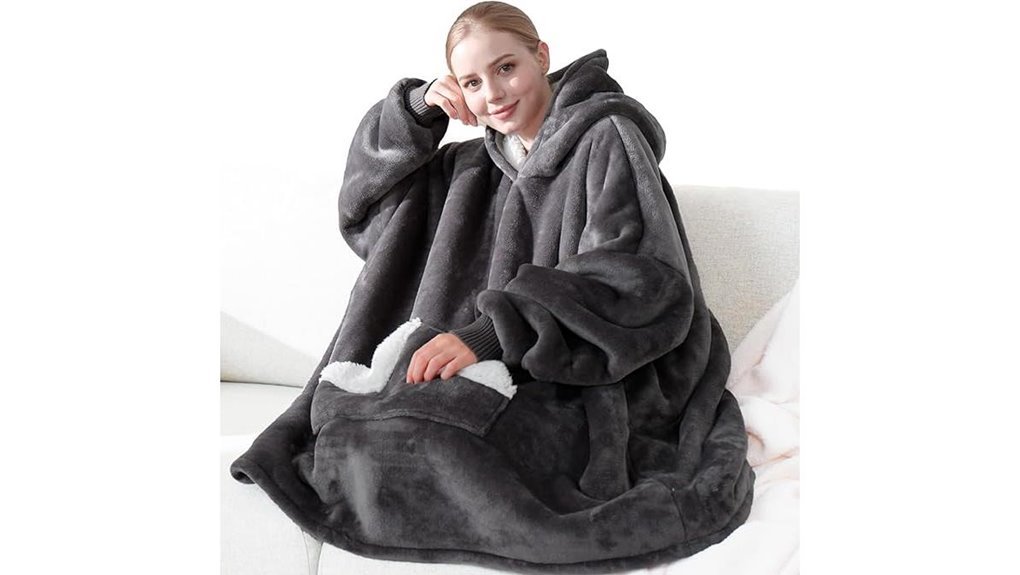 oversized sherpa fleece hoodie